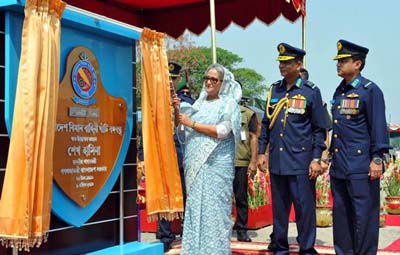 PM opens Bangabandhu Air Force Base at Kurmitola
